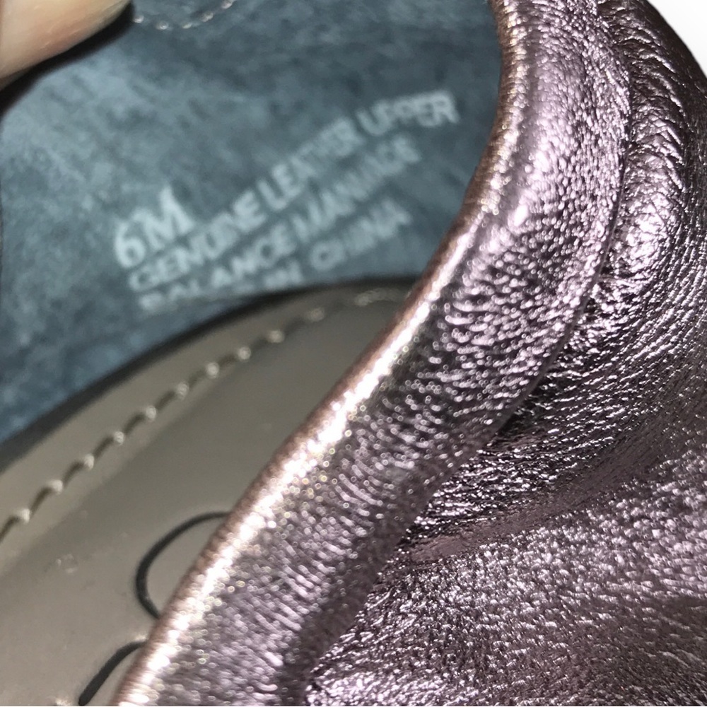 Halogen Frisco Lea Womens Leather Slip On Ballet Flats Pewter Size 6 - Picture 7 of 11